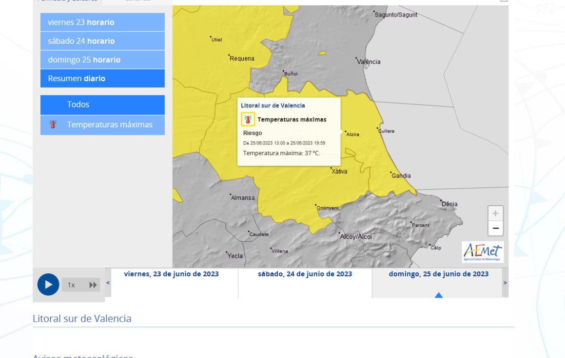 La Aemet Decreta Alerta Amarilla Por Altas Temperaturas El Domingo En