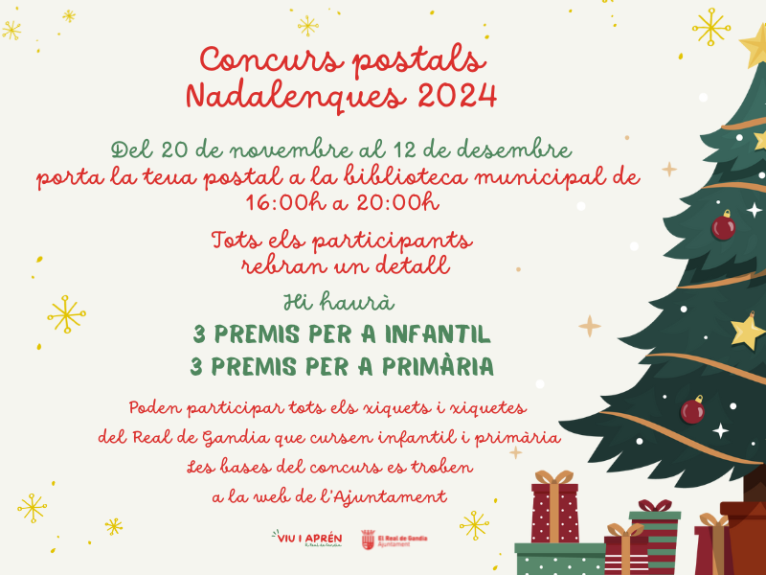 Concurso de postales navideñas 2024 Real de Gandia