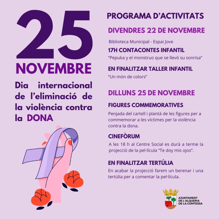 Alqueria de la comtessa celebra el Día Internacional de la Eliminación de la Violencia contra la Mujer