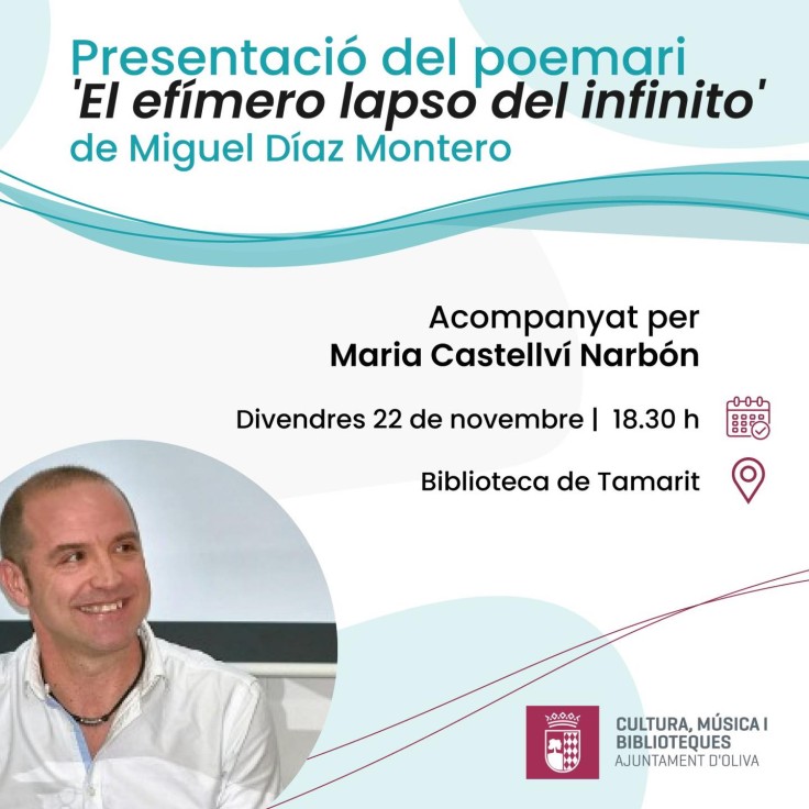 Presentación del poema libro "El lapso efímero del infinito" en Oliva