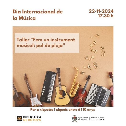 Taller "Hacemos un instrumento musical: palo de lluvia" en Ròtova