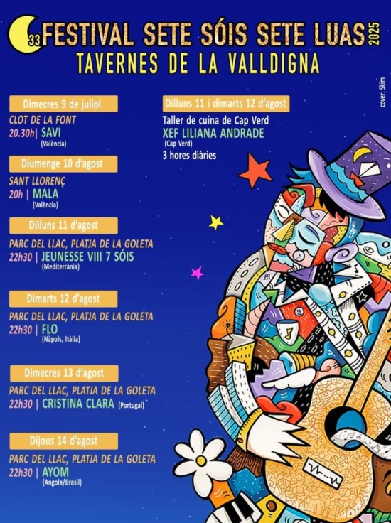 Tavernes de la Valldigna acoge una nueva edición del Festival Sete Sóis Sete Luas