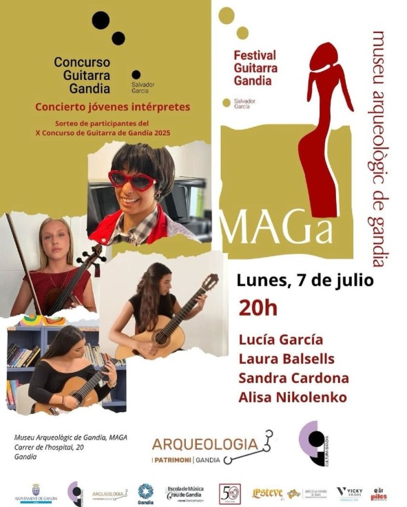 Música y patrimonio se unen hoy en Gandia en el Festival de Guitarra