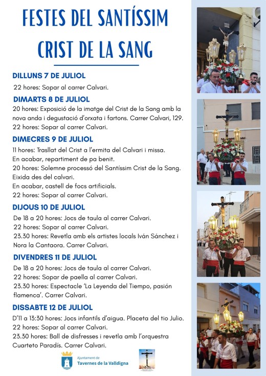 Fiestas del Santíssim Crist de la Sang en Tavernes de la Valldigna