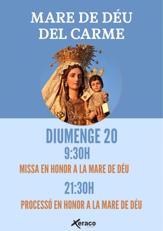 Xeraco celebra con devoción la festividad de la Virgen del Carmen