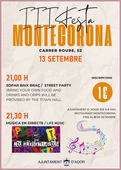 III Festa Montecorona en Ador