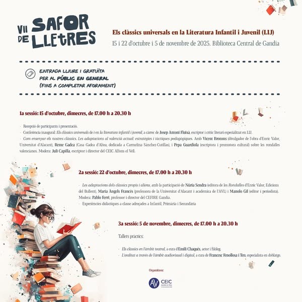 Gandia celebra los clásicos de la literatura infantil en la 7ª edición de ‘Safor de Lletres’