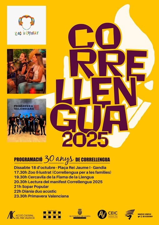 Gandia vibra con el Correllengua 2025