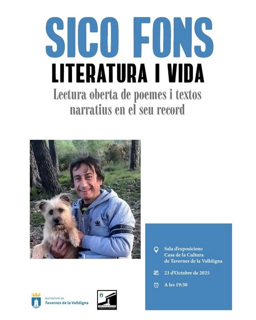 "Literatura y vida" en Tavernes de la Valldigna: homenaje a Sico Fons