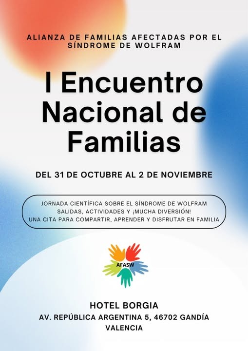 Gandia, sede del primer Encuentro de Familias y Jornada Científica del Síndrome de Wolfram