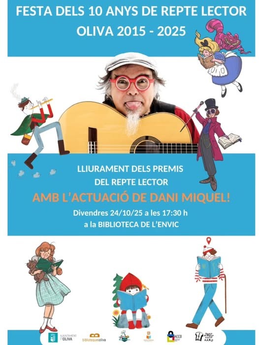 Oliva celebra el Día de la Biblioteca con la entrega de premios del 10.º Reto Lector