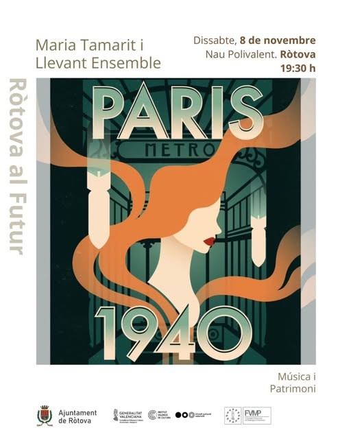 Ròtova viaja a “París 1940” con el quinteto Llevant Ensemble y la soprano María Tamarit