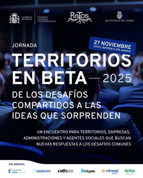 Gandia acoge la jornada “Territorios en Beta” dentro de la Asamblea Anual de la Red Retos 2025