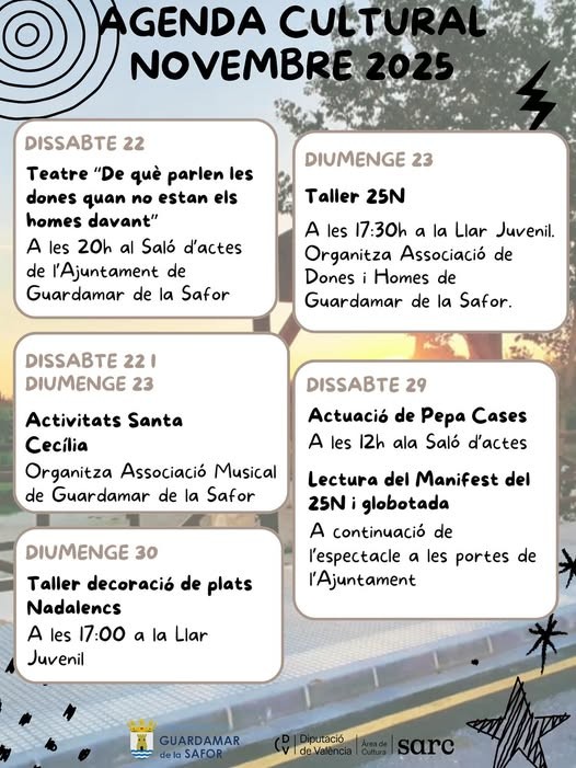 Guardamar de la Safor presenta su agenda de noviembre llena de actividades y música