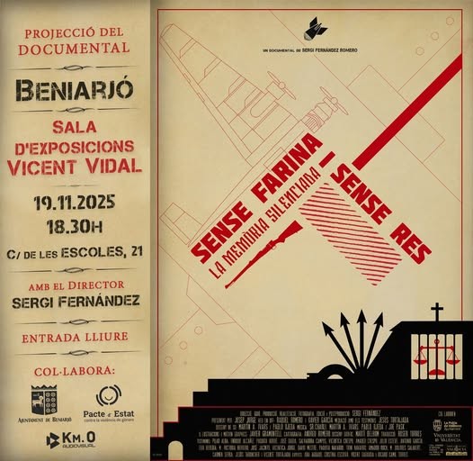 Proyección del documental “Sense farina i sense res” en Beniarjó