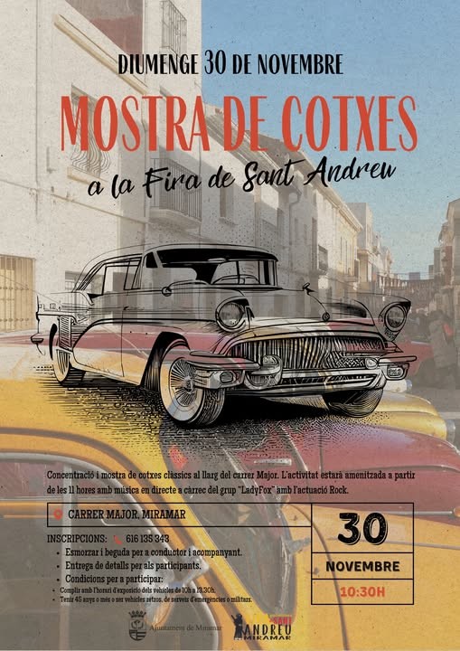 Mostra de cotxes clàssics vuelve a la Feria de San Andrés en Miramar