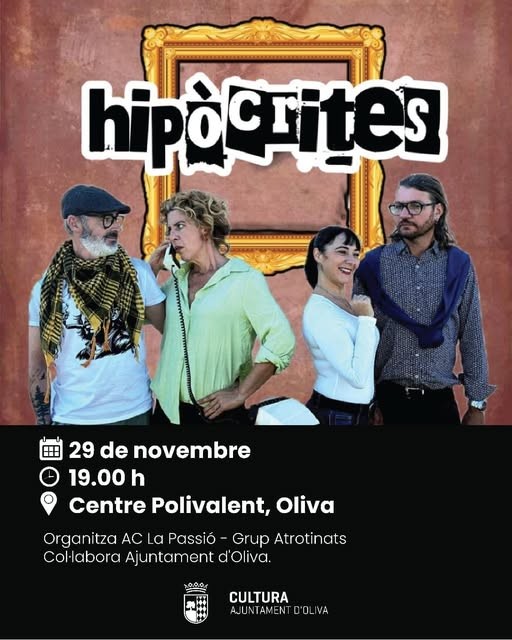 El teatro se enciende en Oliva con la comedia ‘Hipòcrites’