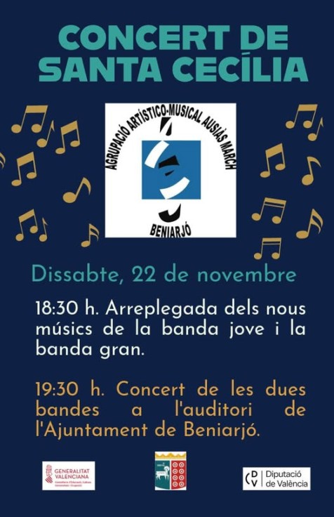 Beniarjó celebra Santa Cecilia con música en vivo