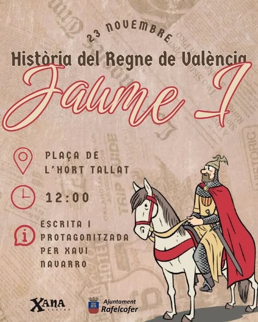 La Plaza de l'Hort Tallat de Rafelcofer se convierte en el escenario de Jaume I