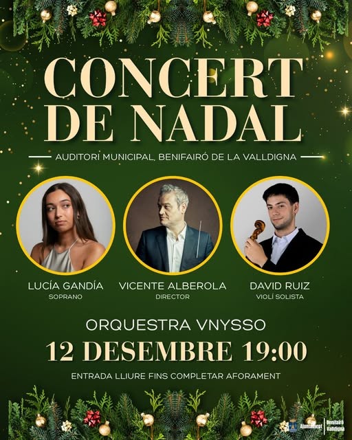 Concierto de Navidad en el Auditorio Municipal de Benifairó de la Valldigna