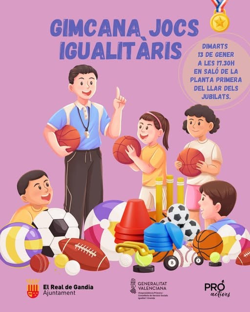 El Real de Gandia organiza una gimcana y juegos igualitarios en el Llar de Jubilats