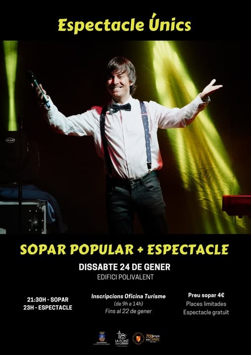 La Font d’en Carròs celebra una cena popular con espectáculo en el Porrat