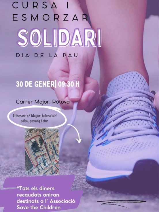 Ròtova celebra el Día de la Paz con una carrera y un desayuno solidario