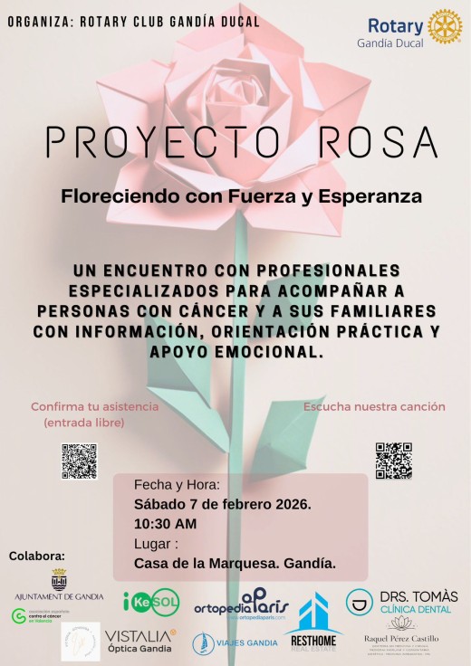 Gandia celebra la II edición del Proyecto Rosa para pacientes oncológicos