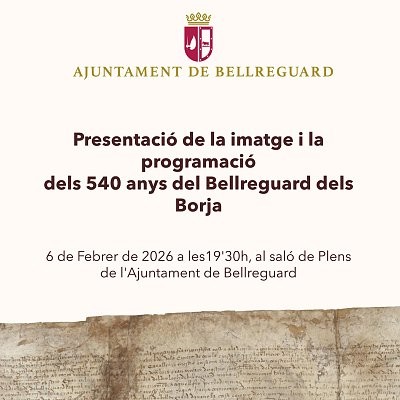 Bellreguard presenta la imagen y la programación del 540 aniversario del Bellreguard de los Borja