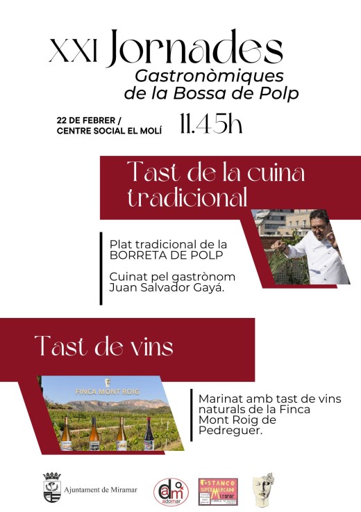 Miramar realza su tradición culinaria con la borreta de polp en las XXI Jornadas Gastronómicas