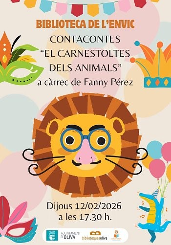 Oliva celebra el cuentacuentos “El Carnestoltes dels Animals” para los más pequeños