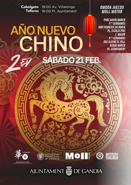 Gandia celebra el Año Nuevo Chino con una gran cabalgata y actividades culturales