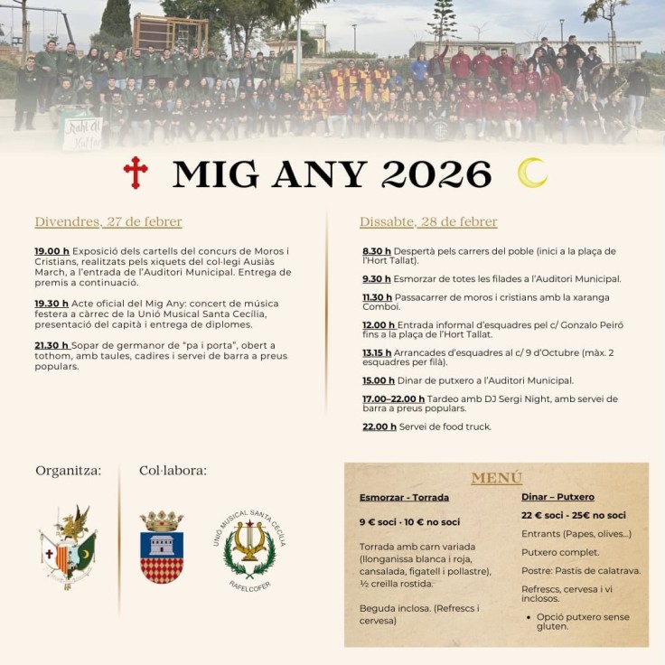 Rafelcofer celebra el Mig Any 2026 con un intenso fin de semana festivo