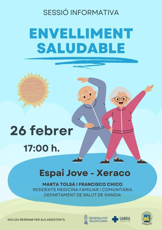 Xeraco organiza una charla sobre envejecimiento saludable