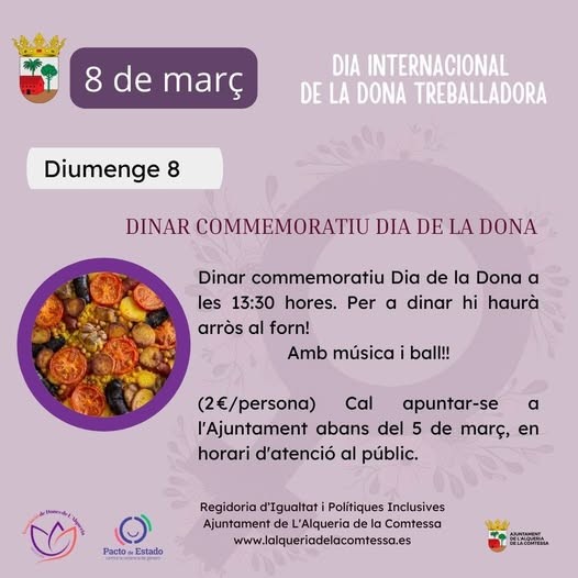 L’Alqueria de la Comtessa celebra el Día Internacional de la Mujer con un almuerzo especial
