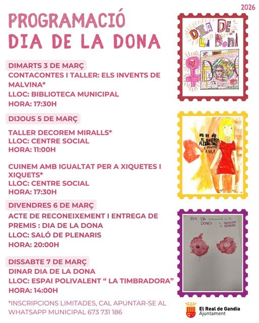 El Real de Gandia presenta la programación del Día de la Mujer