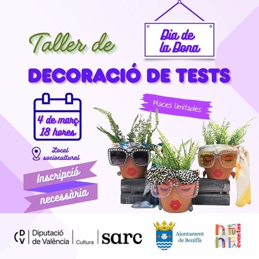 Beniflà organiza un taller de decoración de macetas con motivo del Día Internacional de la Mujer