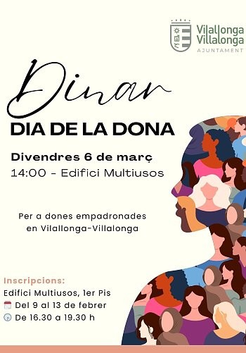 Villalonga celebra una comida especial por el Día de la Mujer en el salón multiusos