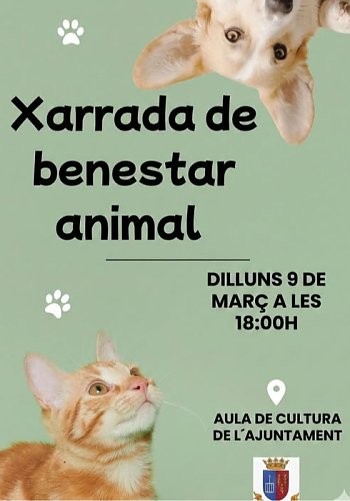Benirredrà organiza una charla sobre bienestar animal en el Ayuntamiento