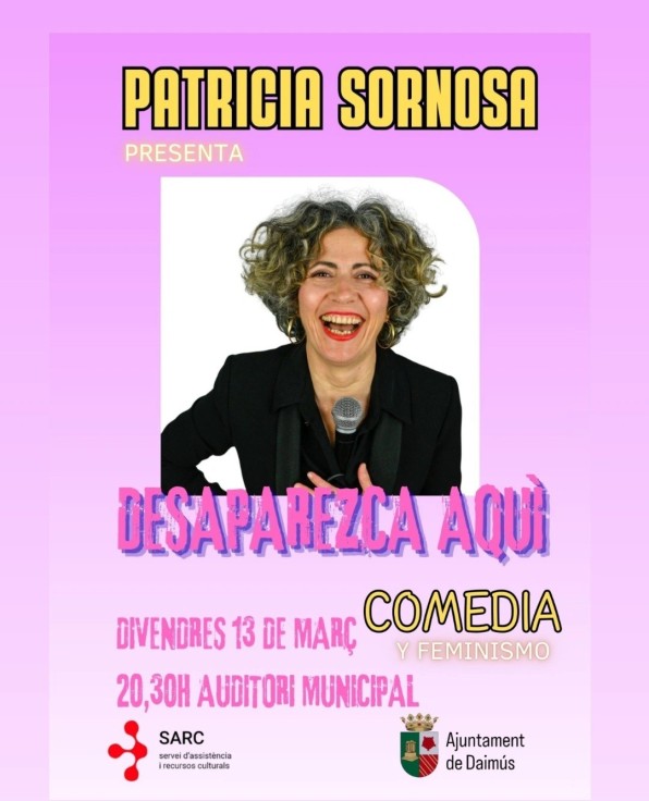Daimús recibe a Patricia Sornosa con su espectáculo de comedia Desaparezca aquí
