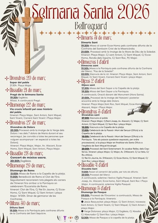 Bellreguard presenta la programación de Semana Santa 2026