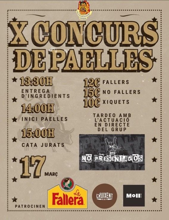 X Concurso de Paellas de la Falla Plaça Escoles Pies