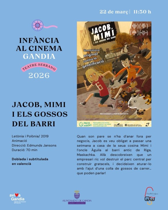 Gandia impulsa el cine en valenciano para público familiar en el Teatro Serrano