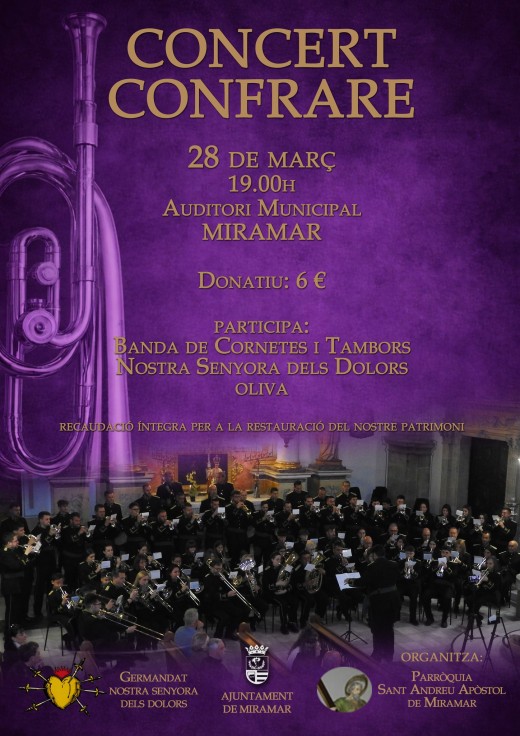 Miramar celebra un concierto cofrade solidario en el Auditorio Municipal