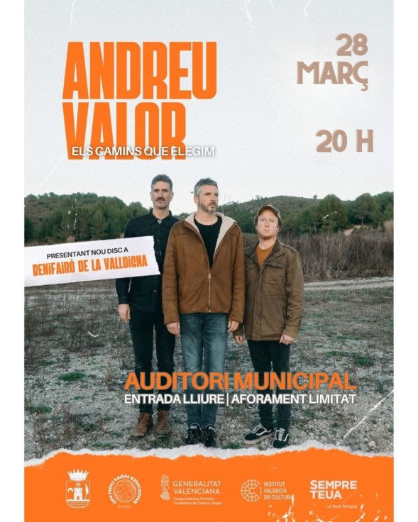 Benifairó de la Valldigna presenta el nuevo álbum de Andreu Valor en un concierto