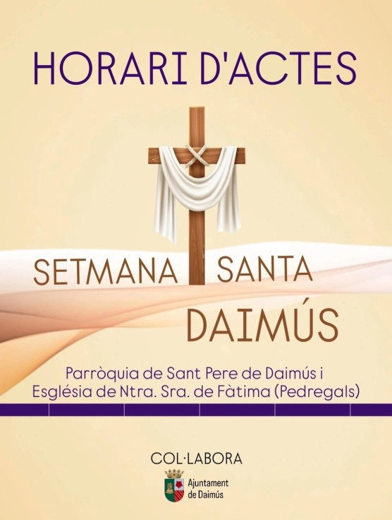 Daimús presenta el horario de actos de Semana Santa 2026 en sus parroquias
