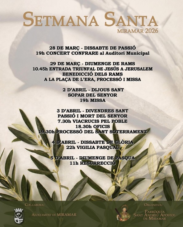 Miramar presenta la programación de Semana Santa del 28 de marzo al 5 de abril