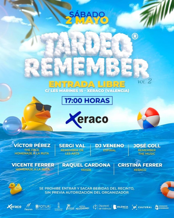 Xeraco celebra una nueva edición del tardeo remember en la playa