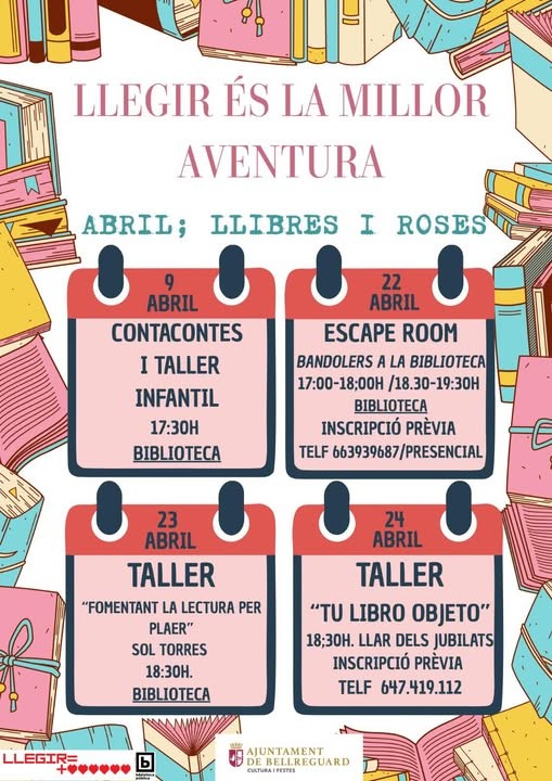 Bellreguard celebra el mes del libro con actividades para todas las edades