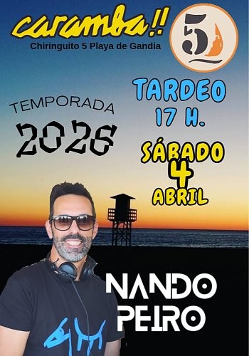 Gandia presenta a Nando Peiró en la playa